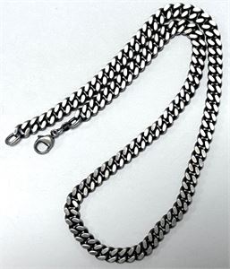 Panzerfacet halskæde i oxideret Sterlingsølv, l. 45,5 cm, vægt 46,83 g.