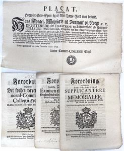 Danmark - Forordninger(3), placat(1) 1758-1773