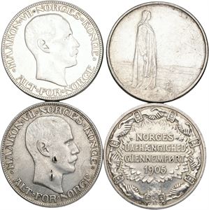 2 kroner 1906, 1912, 1914, 1915. (4)