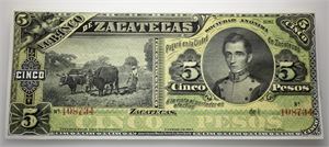 5 Pesos remainder 1891-1941