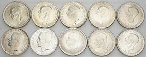 1 krona, nydelige eksemplarer. (10)
