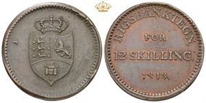 Rigsbanktegn for 12 skilling 1813