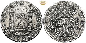 8 Reales 1734 Mo MF - probably from a shipwreck