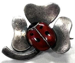 Anton Michelsen, broche i Sterlingsølv med emalje, vægt 3,21 g