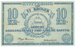 JAK-seddel, 10 kroner 1931, Vordingborg-Landsogns Lokalkreds