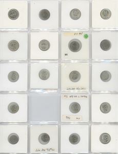 10, 25 og 50 öre, mange pæne eksemplarer. (36)