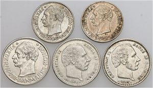 10 øre 1907, 1911; 25 øre 1891, 1905, 1907. (5)