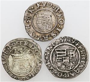 Denier 1549, 1562, 1594. (3)