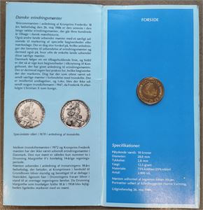 10 kroner 1986 i original folder fra Den Kgl. Mønt