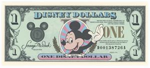 1 Disney Dollar 1991, no. D00138726A - Mickey
