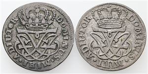 4 skilling 1727, 1729. (2)