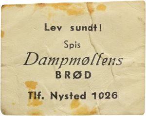 Dampmøllen, Nysted, frimærkepenge