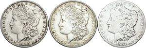 Dollar 1882, 1889, 1897. (3)