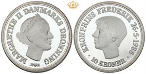 10 kroner 1986, Kronprins Frederiks 18 års fødselsdag