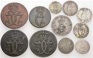 Samling inkl. 1/12 speciedaler 1797. (11)