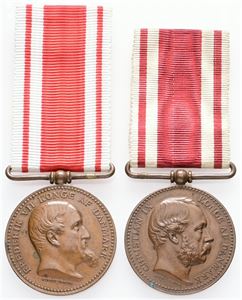 Medaljer for deltagelse i krigene 1848-1850 samt 1864. (2)