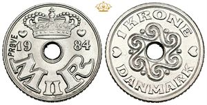 1 krone 1984, prøvemønt