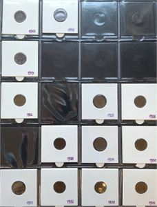 Årgangsmønter, ca. 440 stk. forskellige.