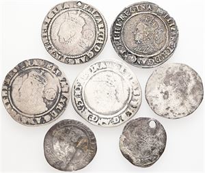 Collection incl. Sixpence 1567 as well as 6 others. (7)