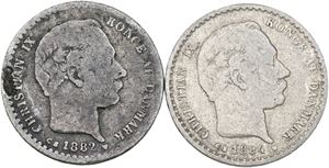 10 øre 1882 og 1884. (2)