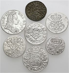 Skillingsmønter, forskellige. (7)