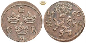 1/4 öre 1660