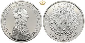 500 kroner 2012, Margrethe II's 40 års regeringsjubilæum