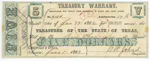 5 Dollars, June 1st 1863, no. 9184